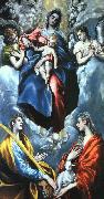 El Greco Madonna and Child with St.Marina and St.Agnes China oil painting reproduction